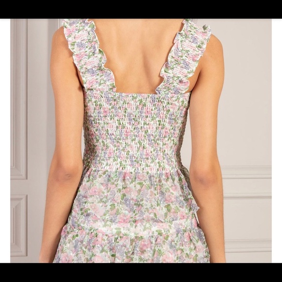 NWT $275 Senlis Floral Fruit Skirt Set Corinne Ruffle Mini Skirt + Audrey Top XS - Picture 5 of 15